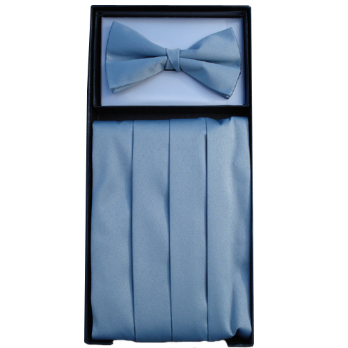 Silver Grey Cummerbund & Bow Tie Set £12